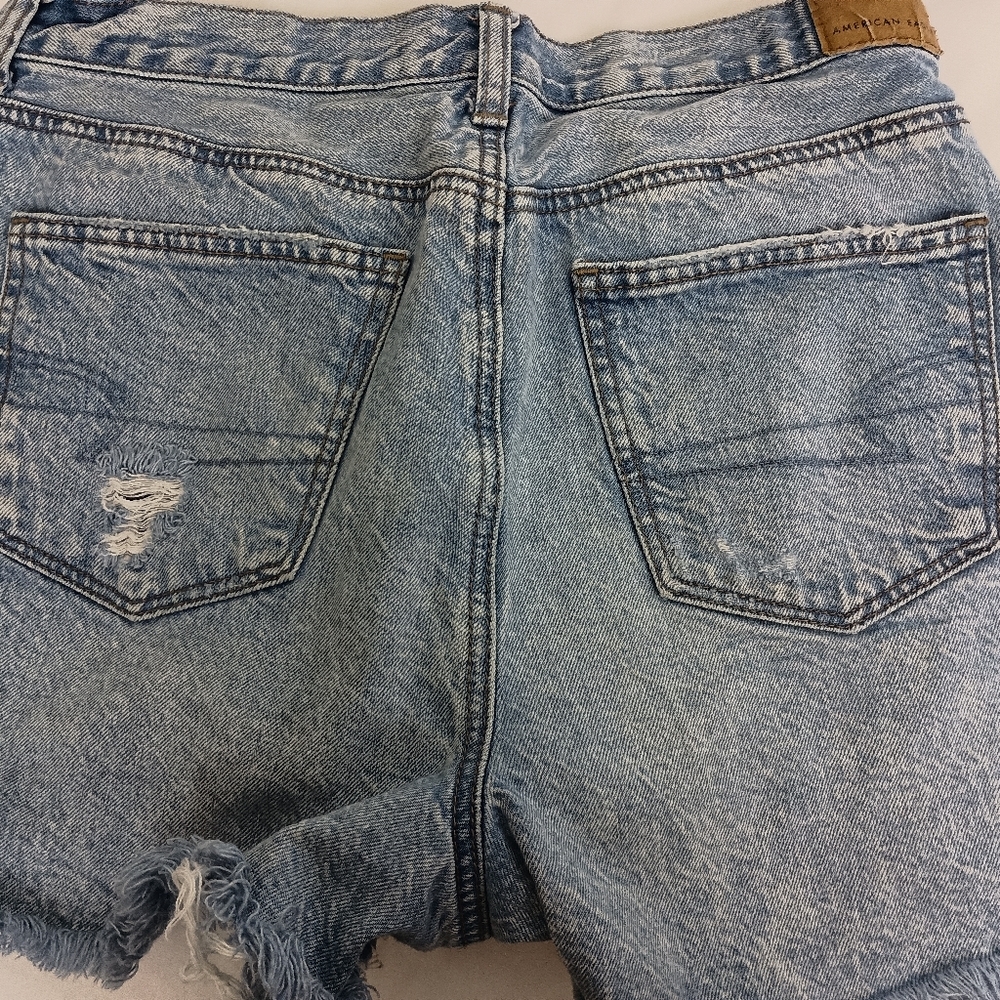 2/$30 American Eagle Grunge,Distressed,Holy,Edgy Blue Denim Booty Shorts(#1,449) - Picture 4 of 5